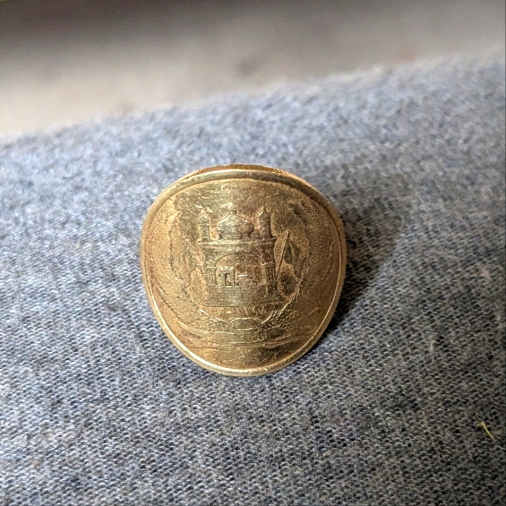 Gold Tone Signet Ring